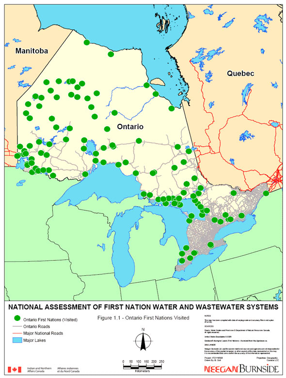 Figure 1.1 - Ontario First Nations Visited