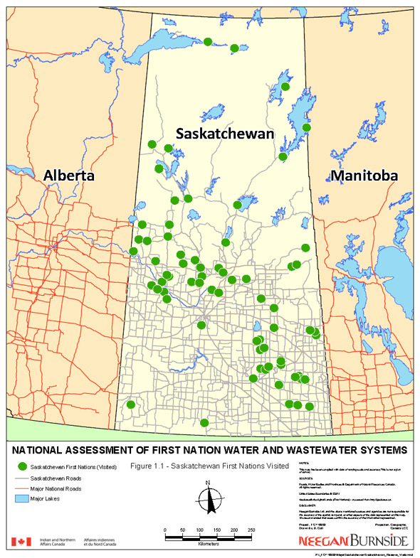 Figure 1.1 - Saskatchewan Region First Nations Visited